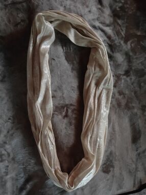 Calvin Klein Shimmery Beige Infinity Scarf